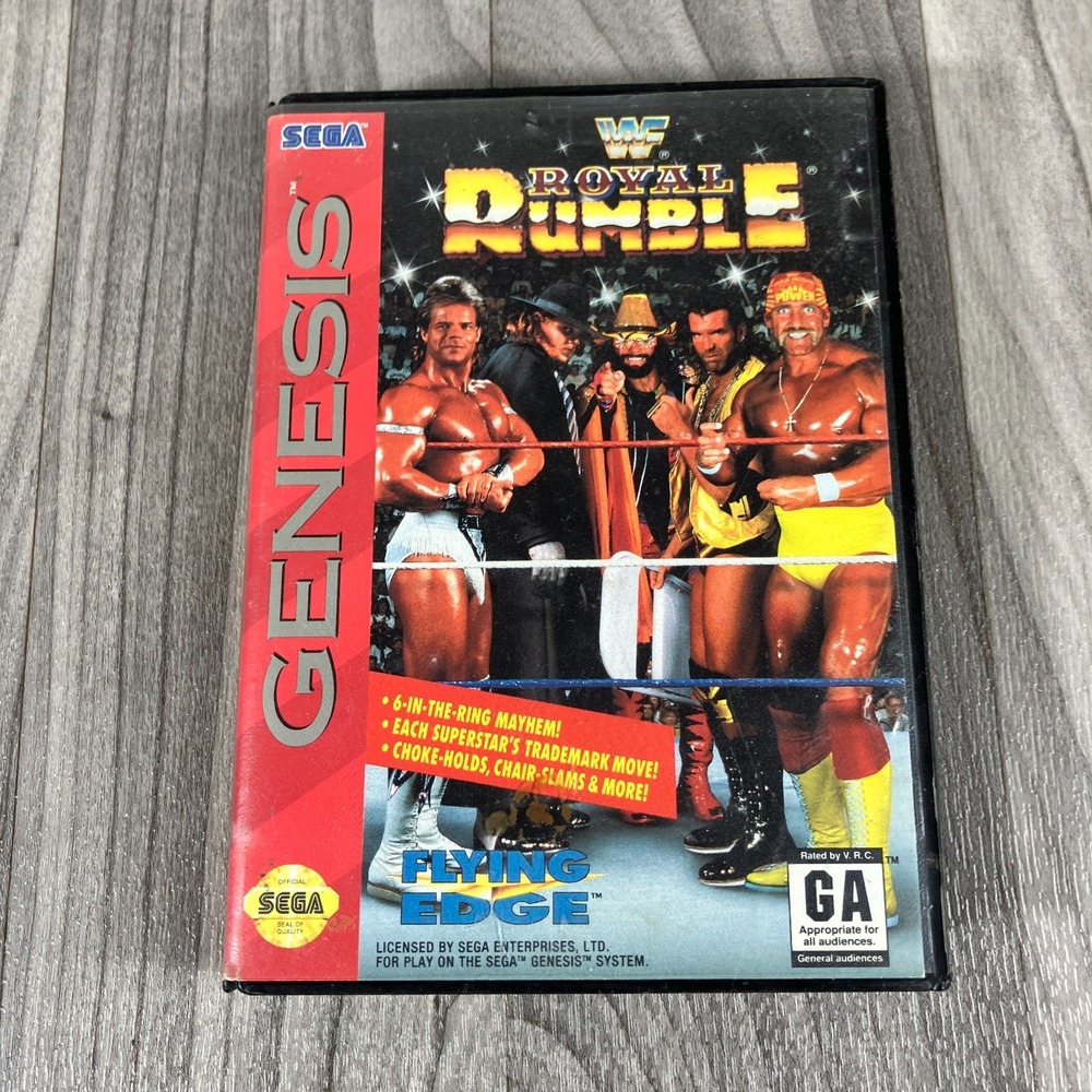 WWF‎ Royal Rumble (Sega Genesis) W/ Game & Case - No Manual - Tested & Works!